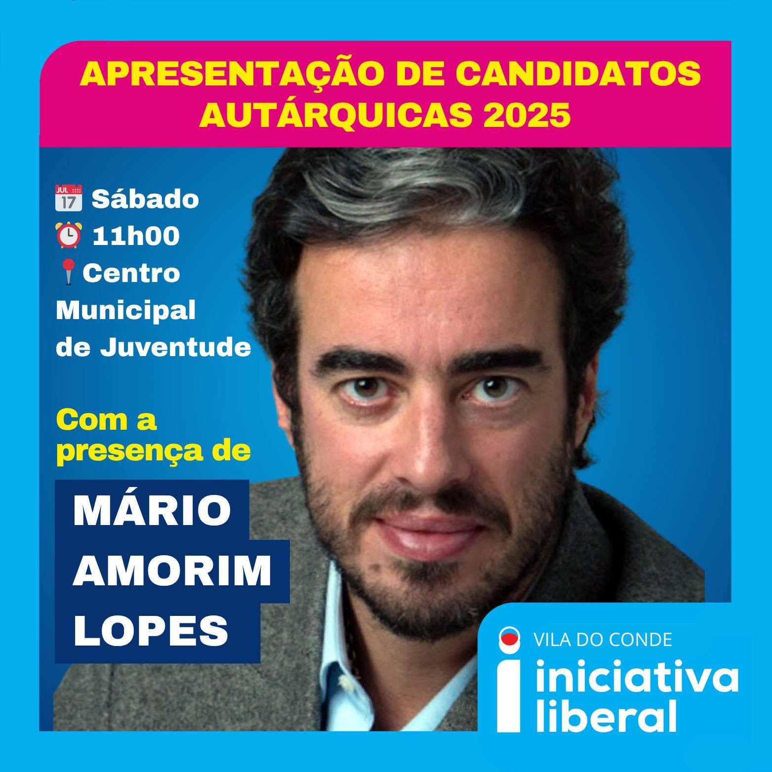 Mário Amorim Lopes na apresentação da candidatura da IL Vila do Conde